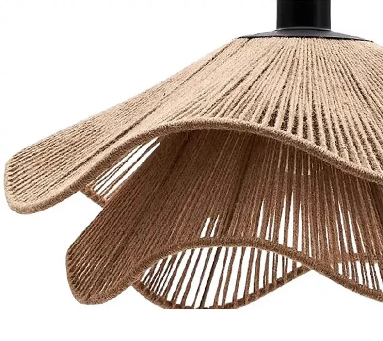 WabiRope Aura: Nordic Wabi Sabi Hemp Rope LED Pendant Light