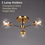 Rotor Copper Ceiling Lamp For Living Room