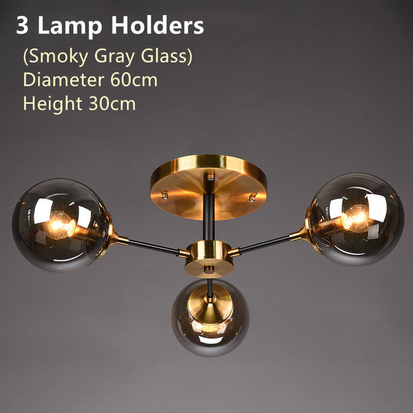 Rotor Copper Ceiling Lamp For Living Room