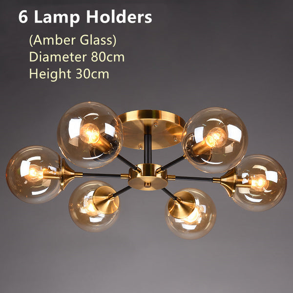 Rotor Copper Ceiling Lamp For Living Room