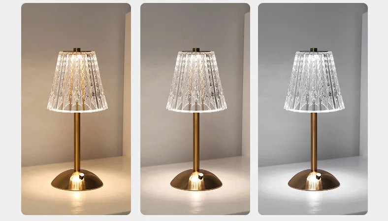Aurora CrystalTouch – Classic Crystal LED Touch Table Lamp