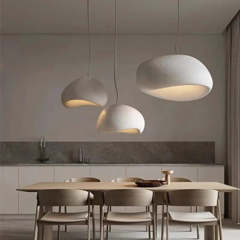 WabiGlow – Nordic Wabi Sabi LED Pendant Light for Modern Living Rooms, Bedrooms & Dining Areas