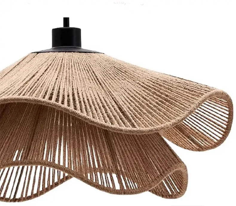 WabiRope Aura: Nordic Wabi Sabi Hemp Rope LED Pendant Light