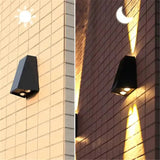 Solar-powered LED wall lamp