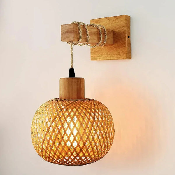 BAMBULUX Bamboo Lantern Wall Lamp