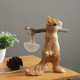 Atmospheric Squirrel Table Lamp