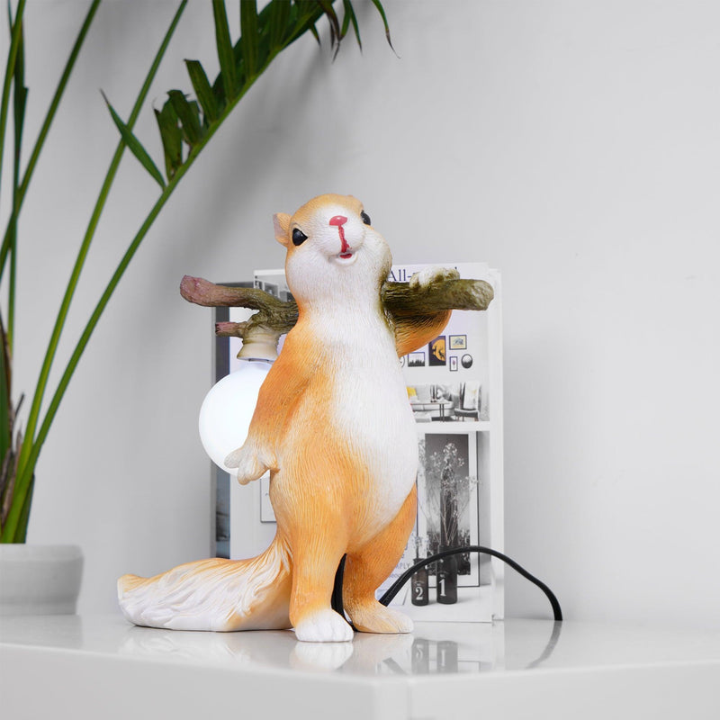 Atmospheric Squirrel Table Lamp