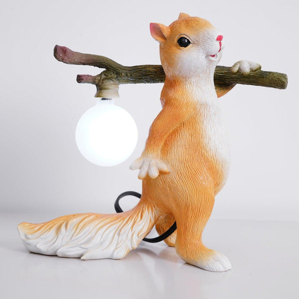 Atmospheric Squirrel Table Lamp