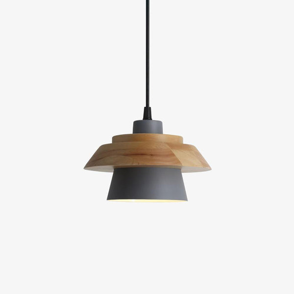 Stone Black Wooden Pendant Lamp