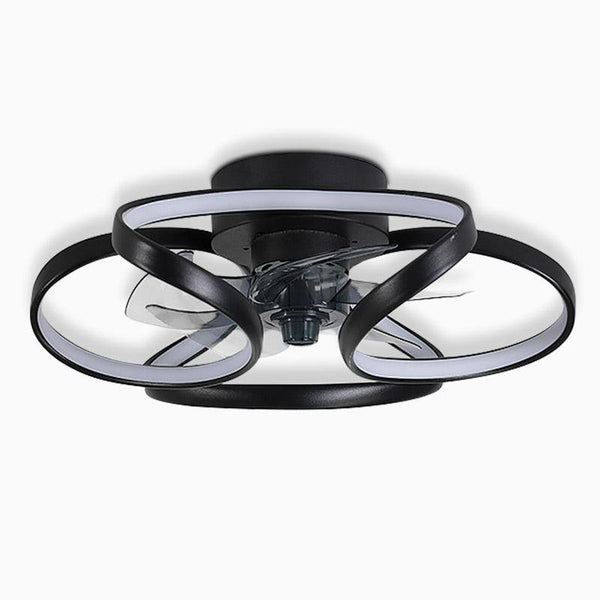 Flower LED Modern Recessed Ceiling Fan With Remote Control Ceiling Light