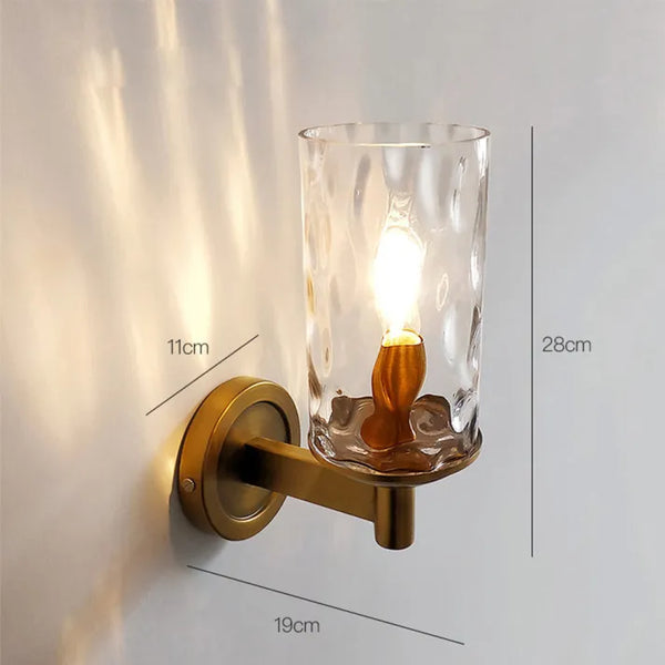 Classic Retro Glass Wall Lamp For The Bedroom