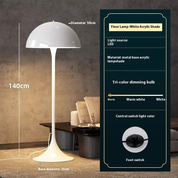 Scandinavian Danish Design Led Mushroom Floor Lamp