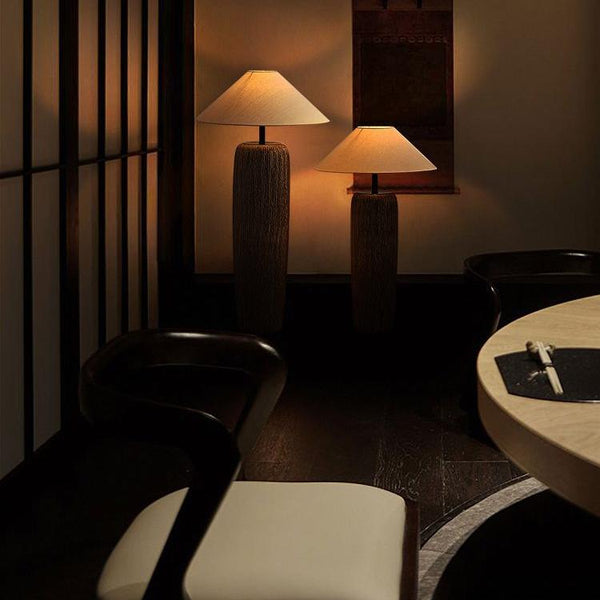 Weathered Wooden Floor Lamp