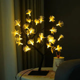 White Birch Fiberglass Flower Tree Light
