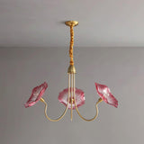 Vintage LED Glass Flower Chandelier