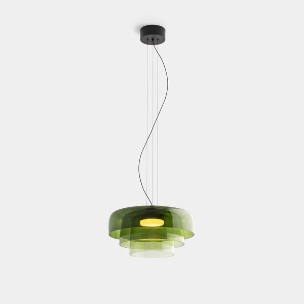 Modern Pendant Lamp Of Norwegian Glass