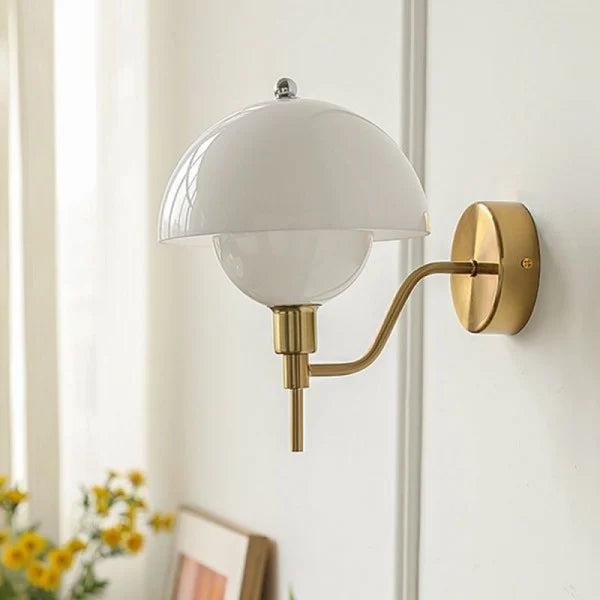 Mushroom Wall Lamp In Cream Color