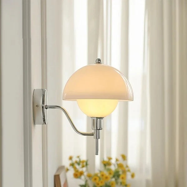 Mushroom Wall Lamp In Cream Color