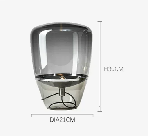 AuroraGlow – Nordic Designer Glass LED Table Lamp