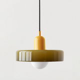 Bauhaus Pendant Lamp Made of Colored Glass