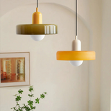 Bauhaus Pendant Lamp Made of Colored Glass