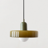 Bauhaus Pendant Lamp Made of Colored Glass