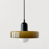 Bauhaus Pendant Lamp Made of Colored Glass