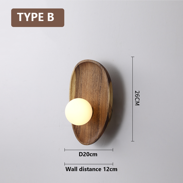 Natural Wooden Wall Lamp Suitable For Any Room