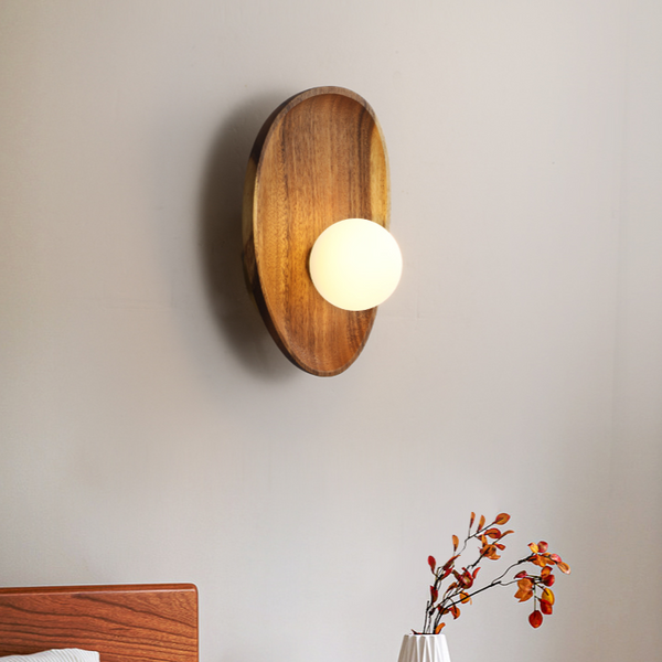 Natural Wooden Wall Lamp Suitable For Any Room