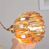 Japanese Retro Glass Flower Pendant Lamp