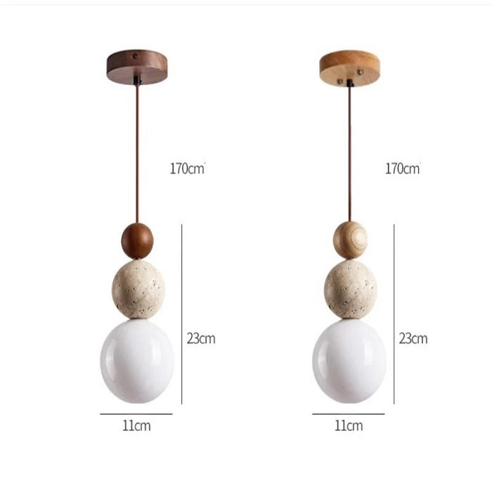 Modern Travertine Pendant Lamp In Simple Style