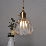 Japanese Retro Glass Flower Pendant Lamp