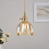 Japanese Retro Glass Flower Pendant Lamp