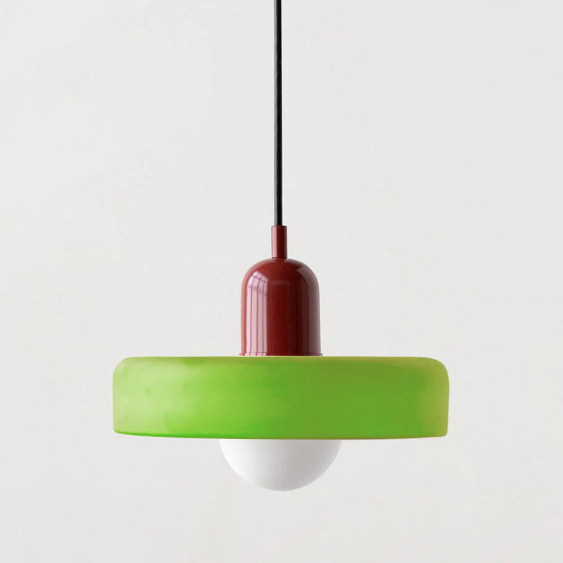 Bauhaus Pendant Lamp Made of Colored Glass