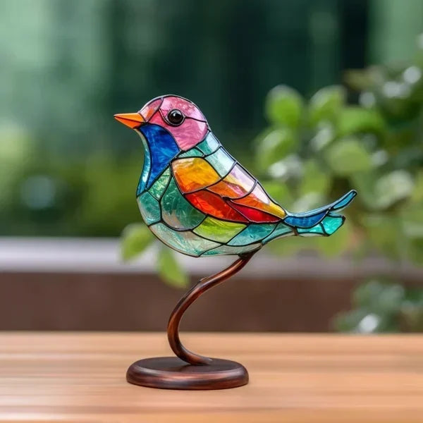 Luxury Avianelegance - Birds In Stained Glass For A Sophisticated Interior Design