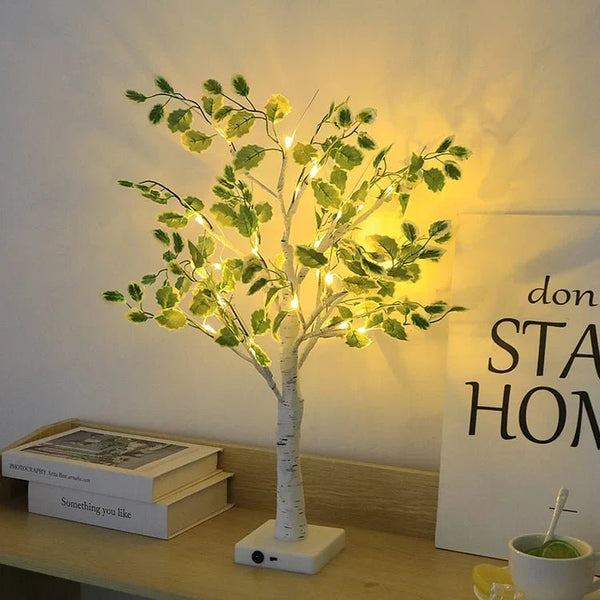 Christmas Green Leaves Led Tree Lights