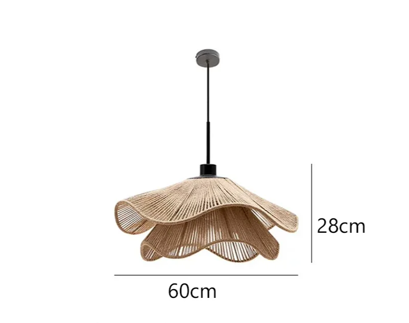 WabiRope Aura: Nordic Wabi Sabi Hemp Rope LED Pendant Light