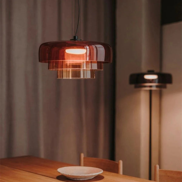 Modern Pendant Lamp Of Norwegian Glass