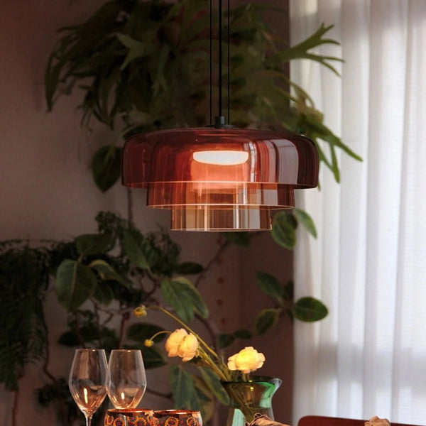 Modern Pendant Lamp Of Norwegian Glass