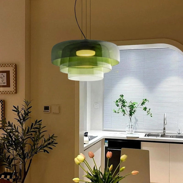 Modern Pendant Lamp Of Norwegian Glass