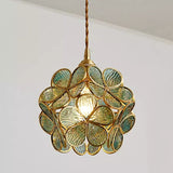 Glass Pendant Lamp in the Shape of a Flower