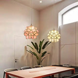 Glass Pendant Lamp in the Shape of a Flower