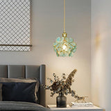 Glass Pendant Lamp in the Shape of a Flower