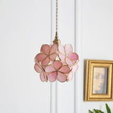 Glass Pendant Lamp in the Shape of a Flower