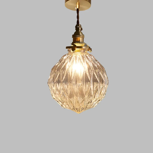 Scandinavian and Retro Crystal Glass Pendant Lamp