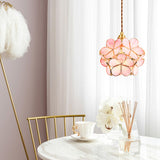 Glass Pendant Lamp in the Shape of a Flower