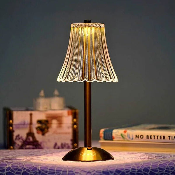 Crystal Metal Wireless Table Lamp