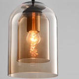 Mica Mid-Century Pendant Lamps With Double Glass