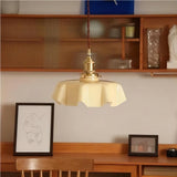 Retro Glass Flower Cream Pendant Lamp