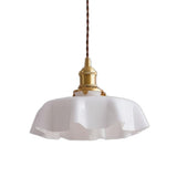 Retro Glass Flower Cream Pendant Lamp